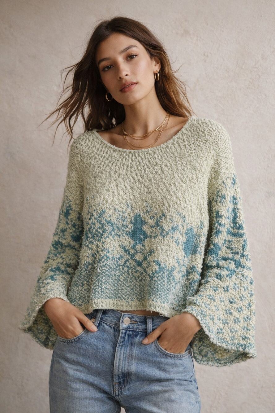 Free People Midnight Beach Pullover Sugar Mountain Combo - Size XS